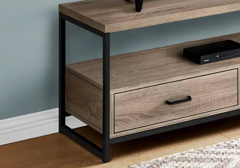 48" Modern TV Stand with Storage & Cable Management for TVs up to 55" - Dark Taupe