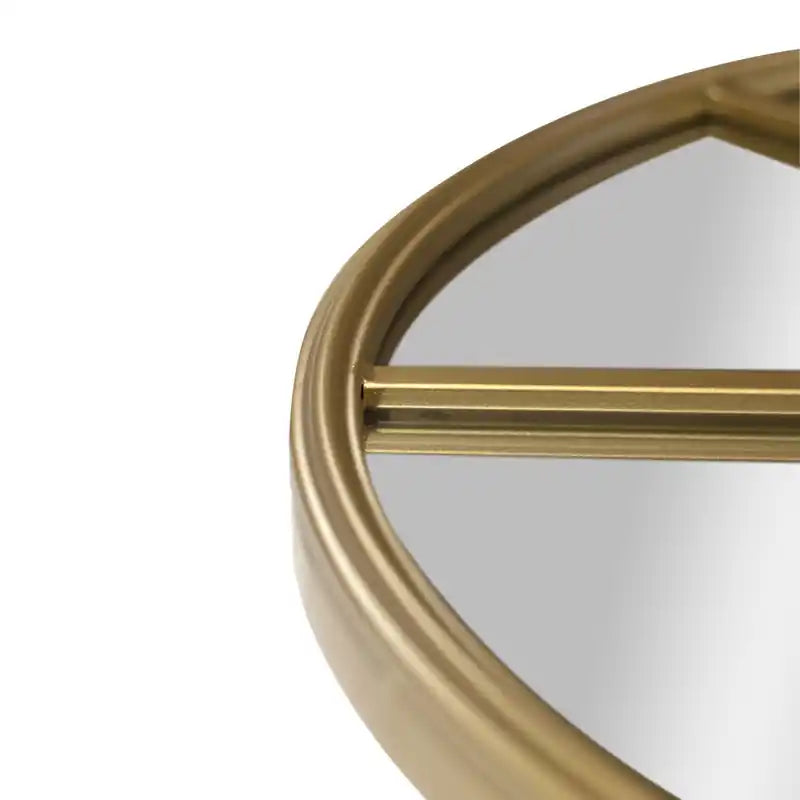 Gold 41.5" Arched Window Pane Mirror