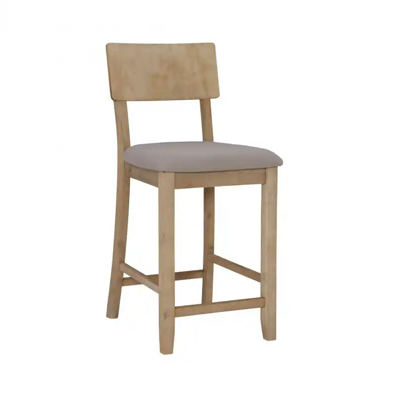 Jorissen Linen-Look Fabric Counter-Height Stool