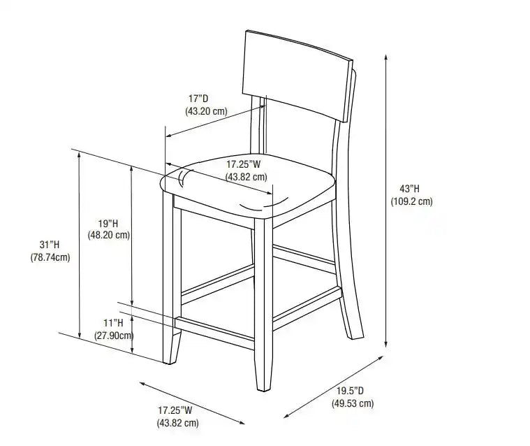 Faux Leather Contemporary Barstool