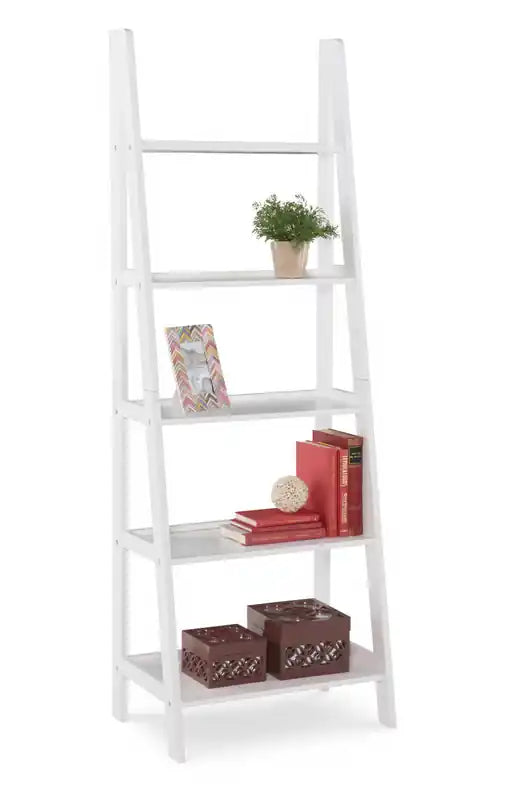 Ladder Bookcase - White