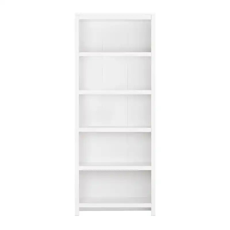 80" Tall Bookcase Storage Cabinet - White