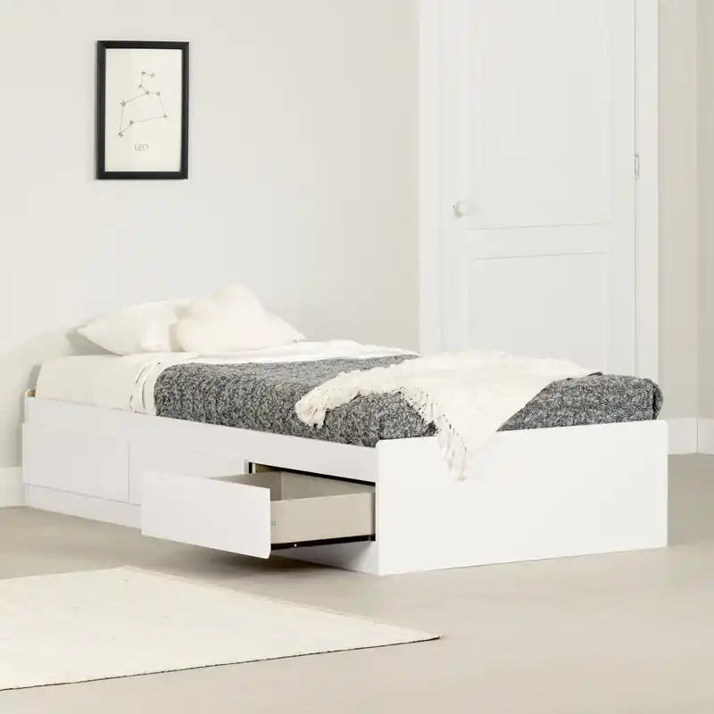 Mate's Storage Bed With 3 Drawers - White