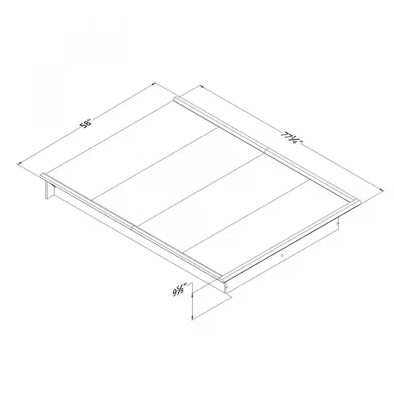 Platform Storage Bed - Gray Oak