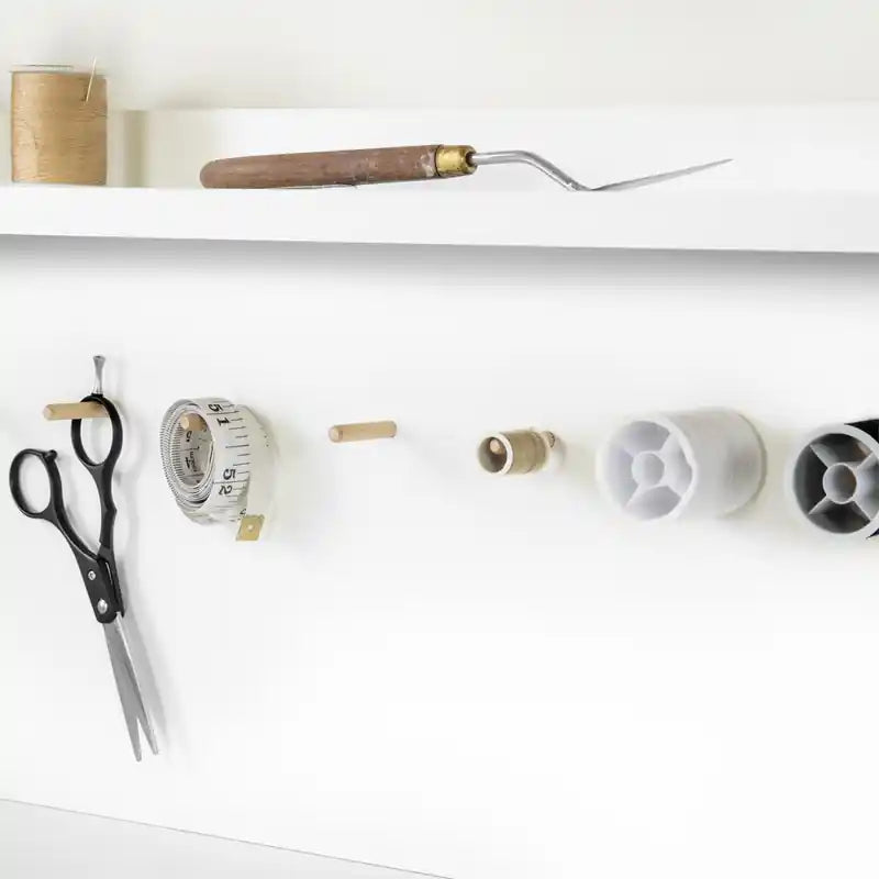 Craft Table with Hutch - White