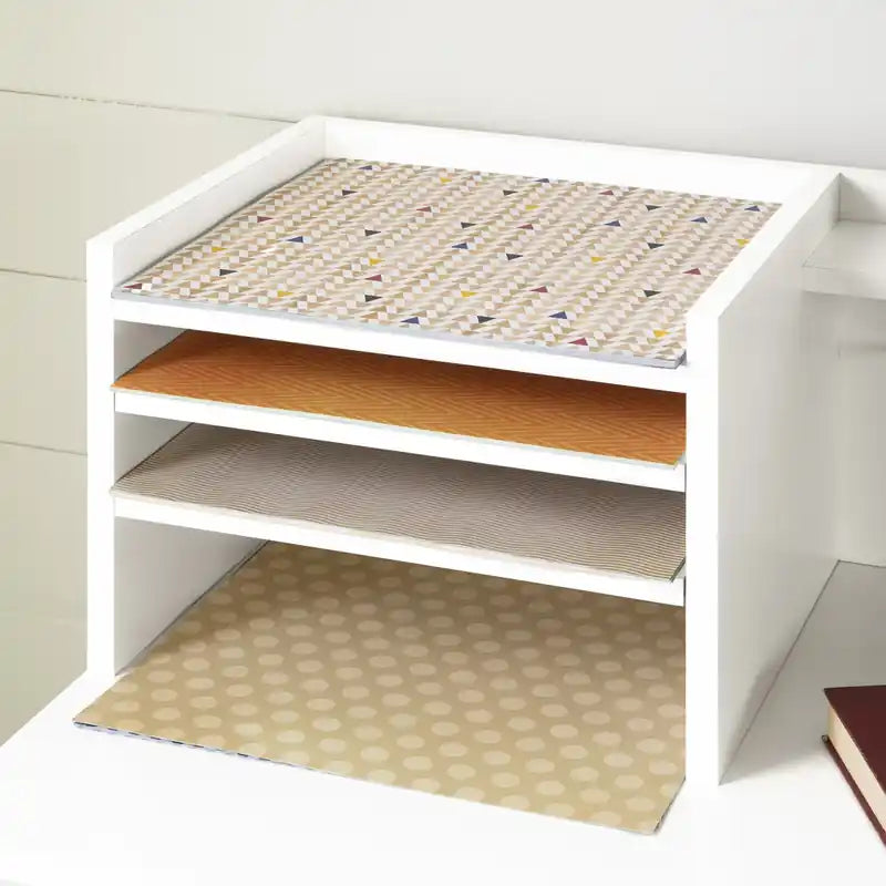 Craft Table with Hutch - White