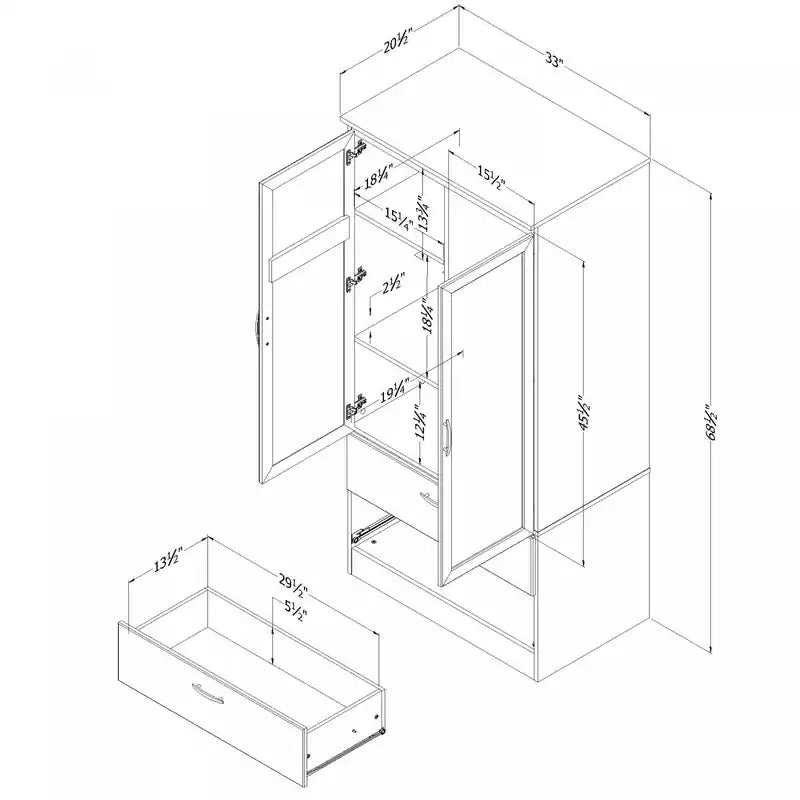 Wardrobe - Oak