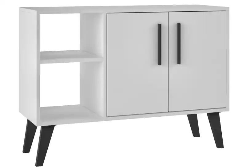 Manhattan Comfort Mid-Century Modern Amsterdam 35.43 Sideboard with 4 Shelves