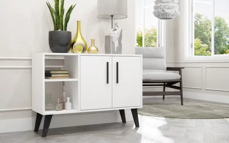 Modern 35.43 Sideboard with 4 Shelves