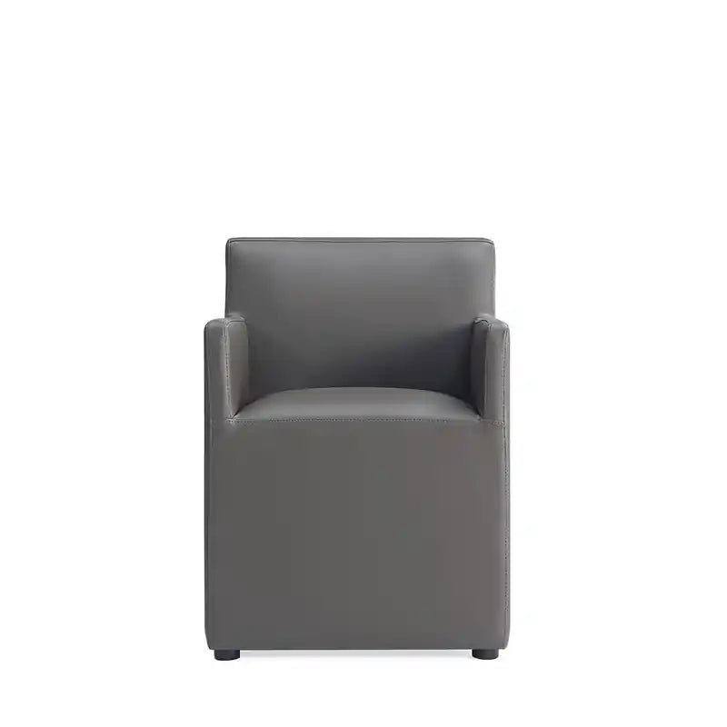 Modern Square Faux Leather Dining Chair