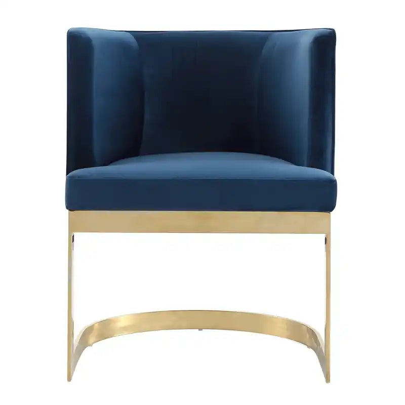Velvet Dining Chair - Sand & Brass