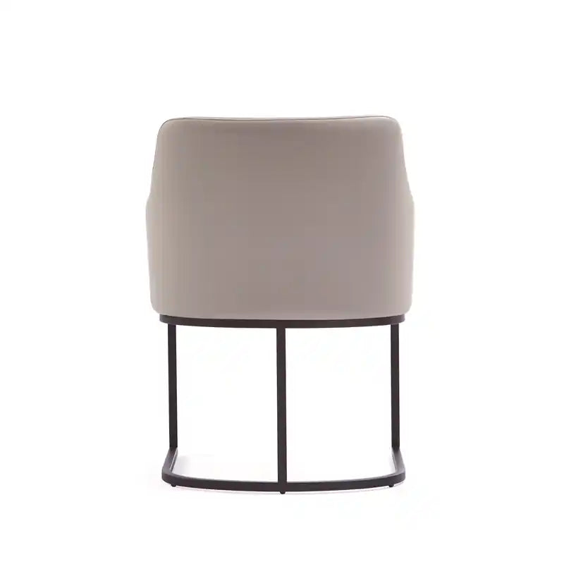 Modern Dining Armchair Upholstered with Steel Legs