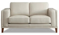 Hydeline Lyon Leather Loveseat - Vanilla