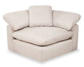 Eclipse Modular 43 Linen-Look Fabric Corner Chair with Reversible Feather Down Cushions - Linen Beige