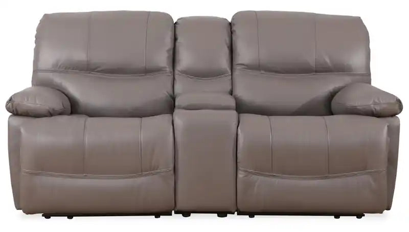 Franco 79 Genuine Leather Zero Gravity Power Reclining Loveseat with Storage Console and USB Ports