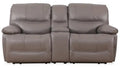 Franco 79 Genuine Leather Zero Gravity Power Reclining Loveseat with Storage Console and USB Ports