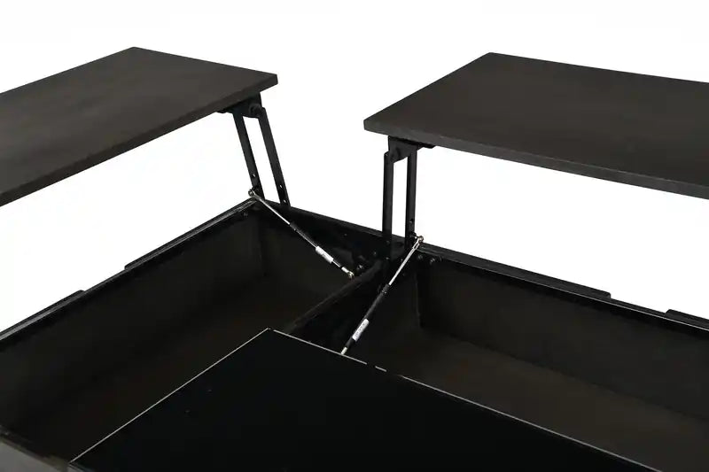 48 Modern Lift Top Coffee Table With Storage, Shelf and Casters