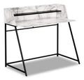 Lawson 47.25 Office Desk with Small Hutch - White Marble-Look