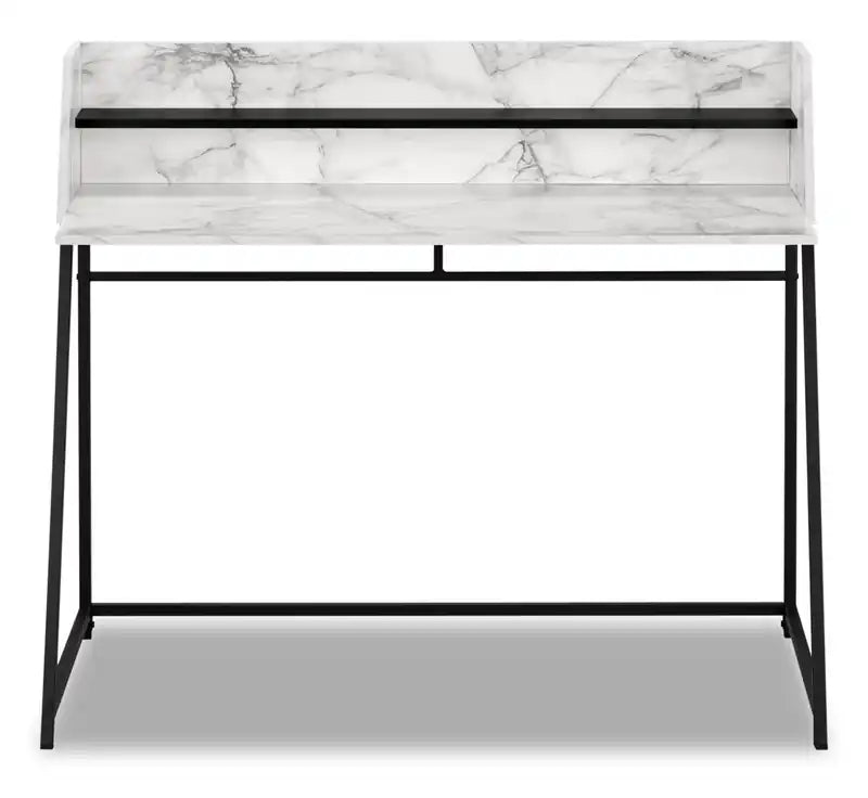 47.25" Office Desk with Hutch - White