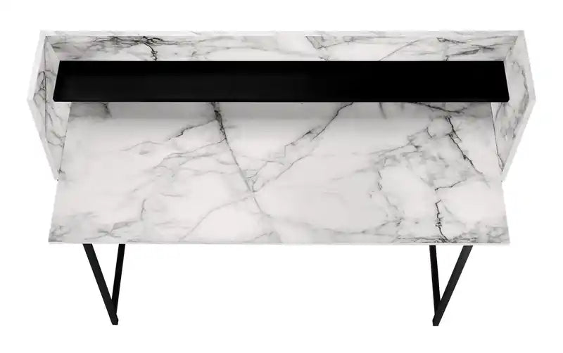47.25" Office Desk with Hutch - White