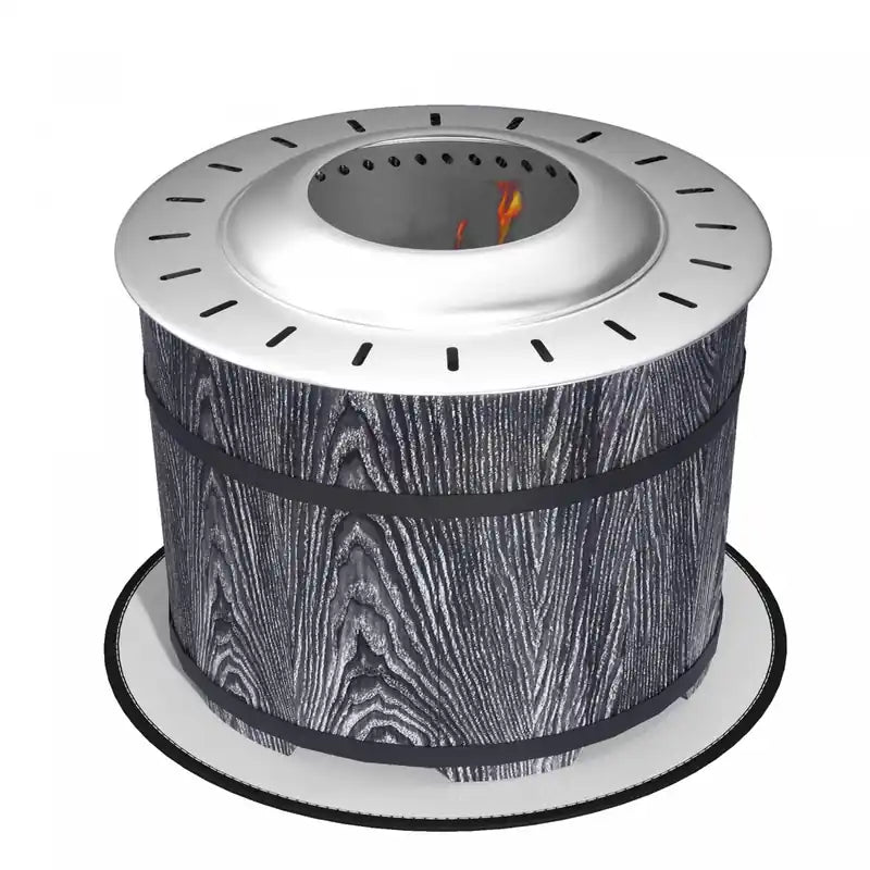 Outsunny Smokeless Fire Pit With Mat, 20 Firepit, Magnesium Oxide