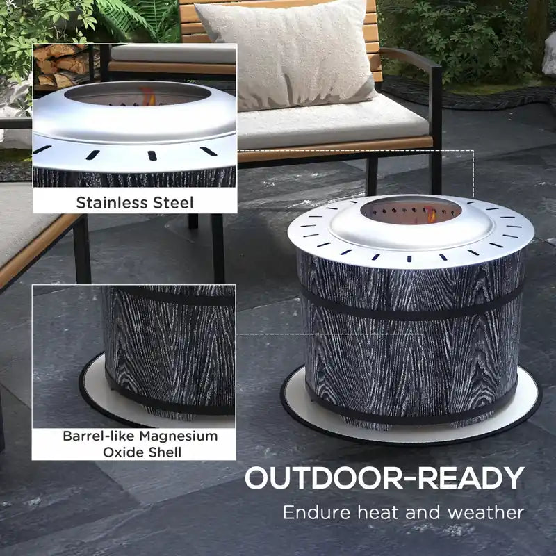 Smokeless Wood-Burning Fire Pit, 20"