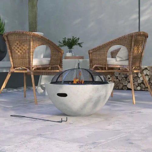2-in-1 Fire Pit With, 24 Charcoal