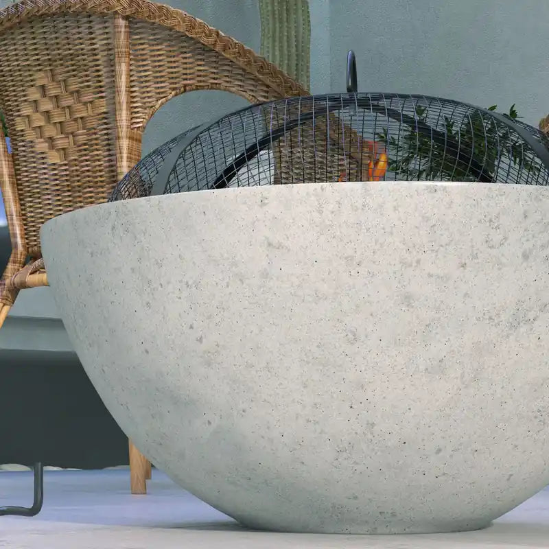 2-in-1 Fire Pit With, 24 Charcoal