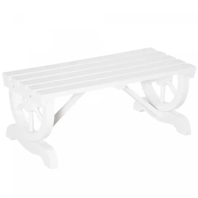 Outsunny Rustic Wood Outdoor Bench, Garden Bench For 2-person