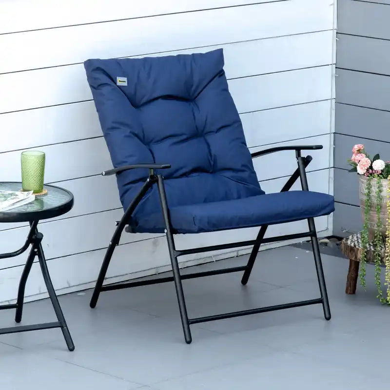 Foldable Fabric Upholstered Recliner Chair with Armrest