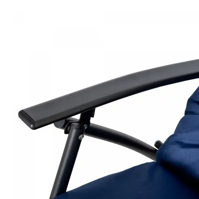 Foldable Fabric Upholstered Recliner Chair with Armrest