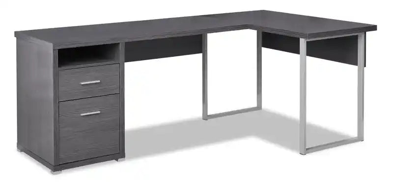 Pollie 78.75 Reversible L-Shaped Office Desk with 2-Drawers & Cubby