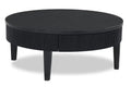 Sanford 42 Contemporary Round Solid Wood Coffee Table with Storage
