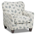 Scarlett 34 Brockley Willow Multicolour Chenille Fabric Accent Chair with Rolled Arms